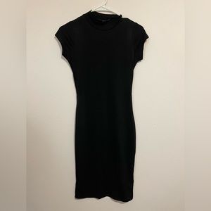 Lette Black Caged Back Dress